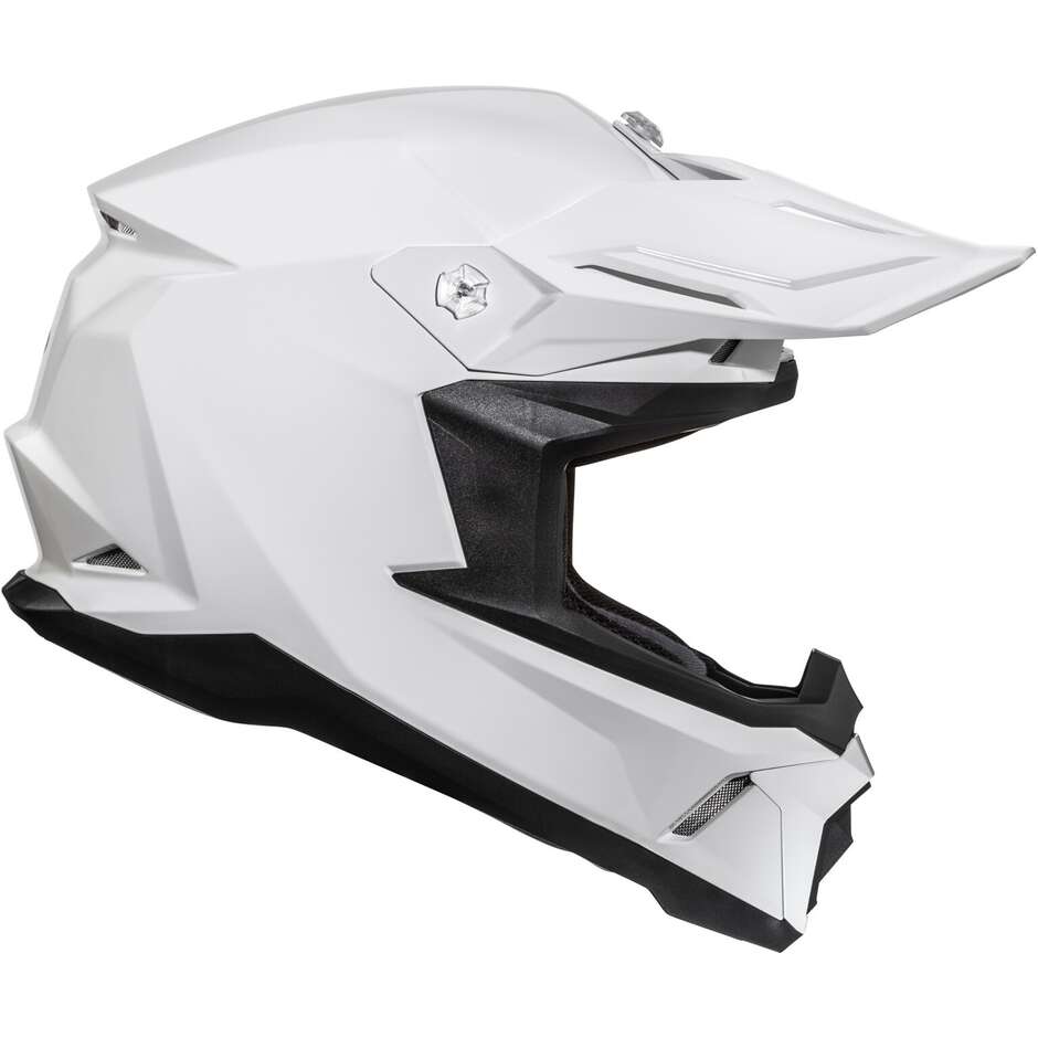 Casco Moto Cross Enduro Hjc C50 Bianco Perla
