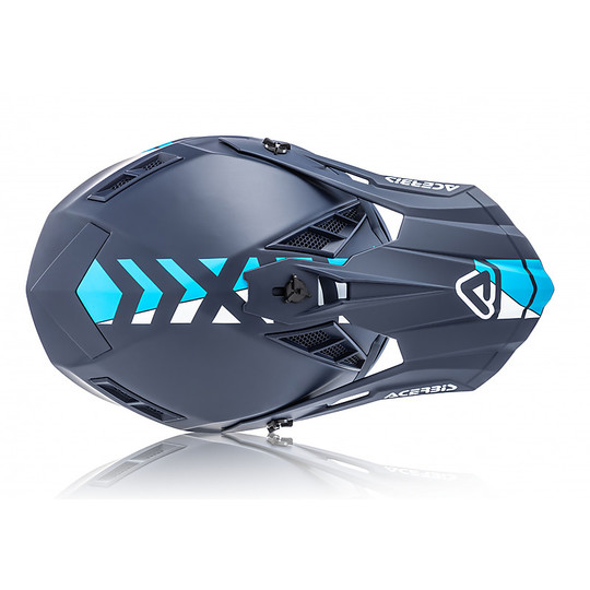 Casco Moto Cross Enduro In Carbonio Acerbis STEEL Carbon Blu