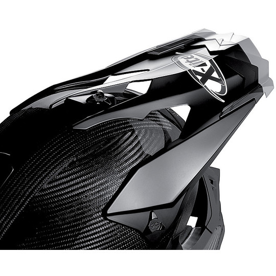 Casco Moto Cross Enduro in Carbonio X-Lite X-502 Ultra Carbon Matris 011 Nero Opaco Bianco