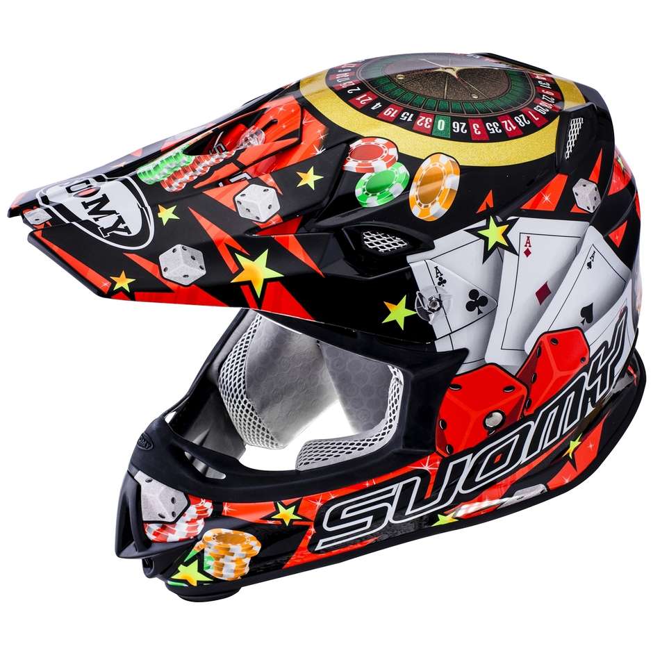 Casco Moto Cross Enduro IN FIBRA Suomy MR JUMP JACKPOT Nero