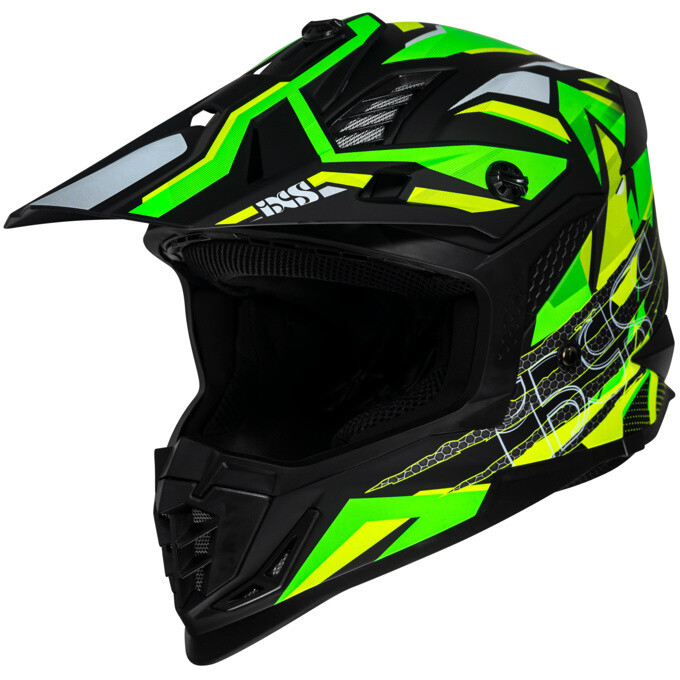 Casco Moto Cross Enduro 363 2.0 Nero Opaco Giallo Fluo V taglia L