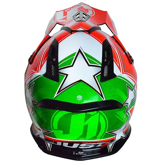 Casco Moto Cross Enduro Just One Carbon-Coloring Aster Italien