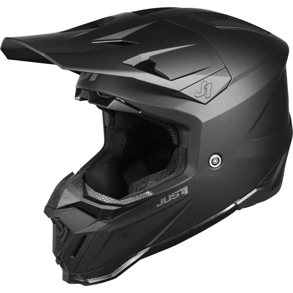 Casco Moto Cross Enduro Just1 J40 06 Nero Opaco