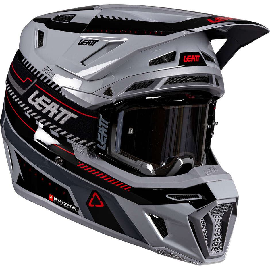 Casco Moto Cross Enduro KIT 8.5 - V26 Leatt Grigio