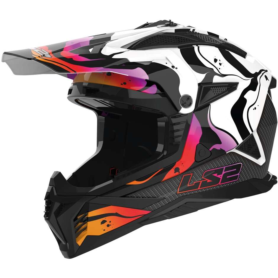 Casco Moto Cross Enduro Ls2 MX708 FAST 2 WASH Bianco