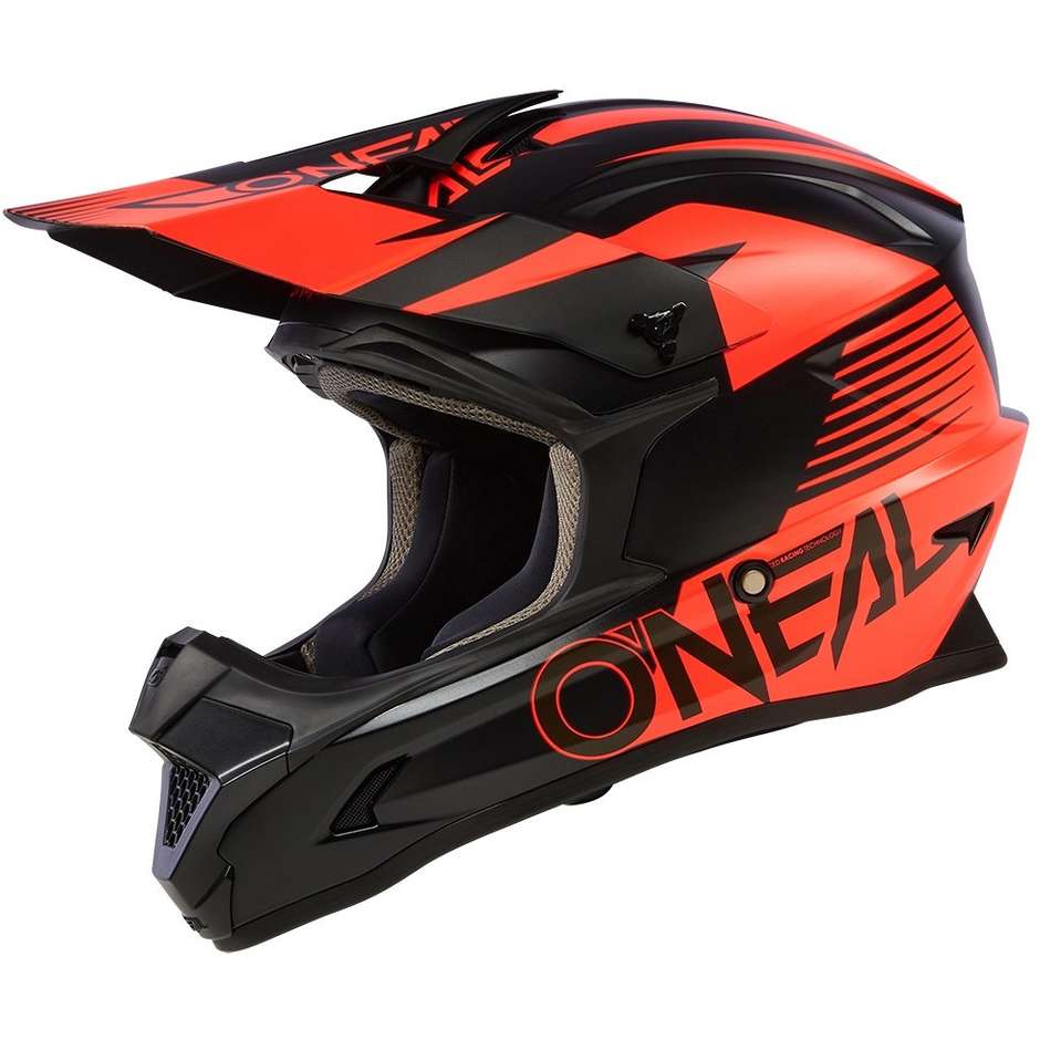 Casco moto cross Enduro Oneal 1SRS Helmet STREAM V.23 Nero Rosso
