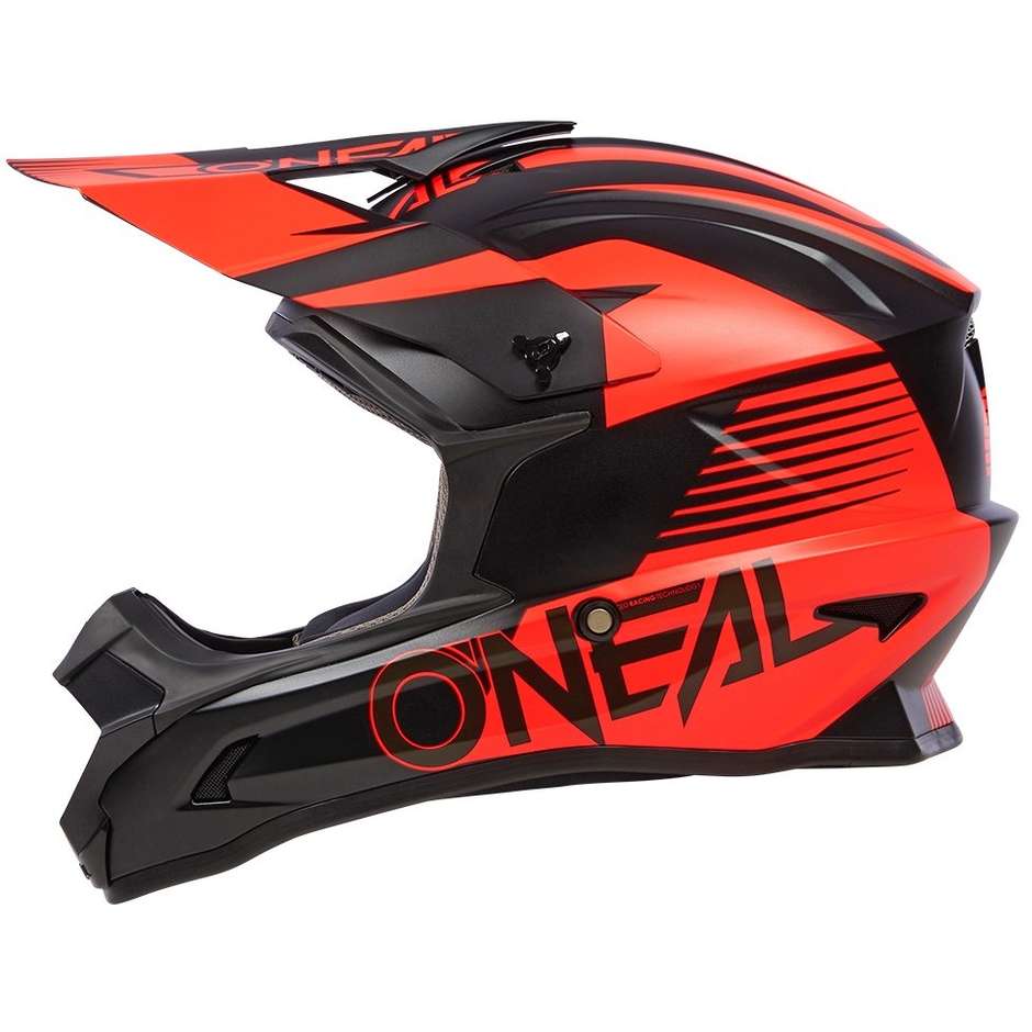 Casco moto cross Enduro Oneal 1SRS Helmet STREAM V.23 Nero Rosso