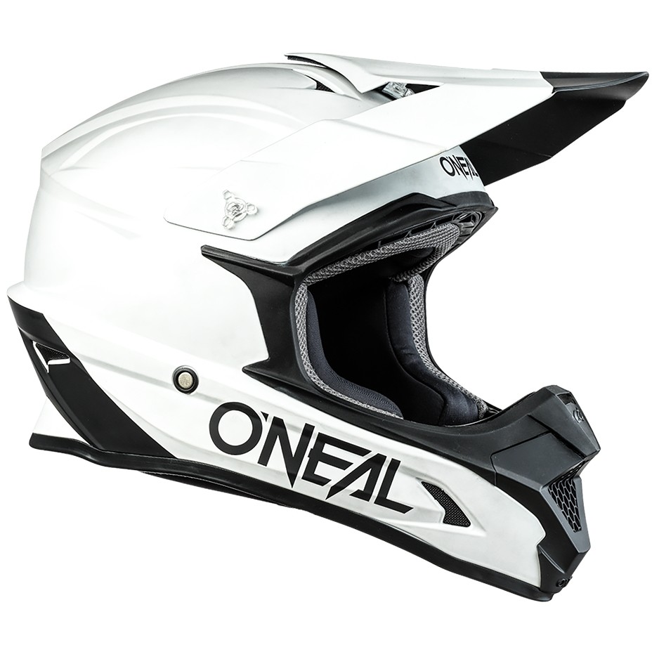 Casco Moto Cross Enduro Oneal 1Srs Helmetolid Bianco
