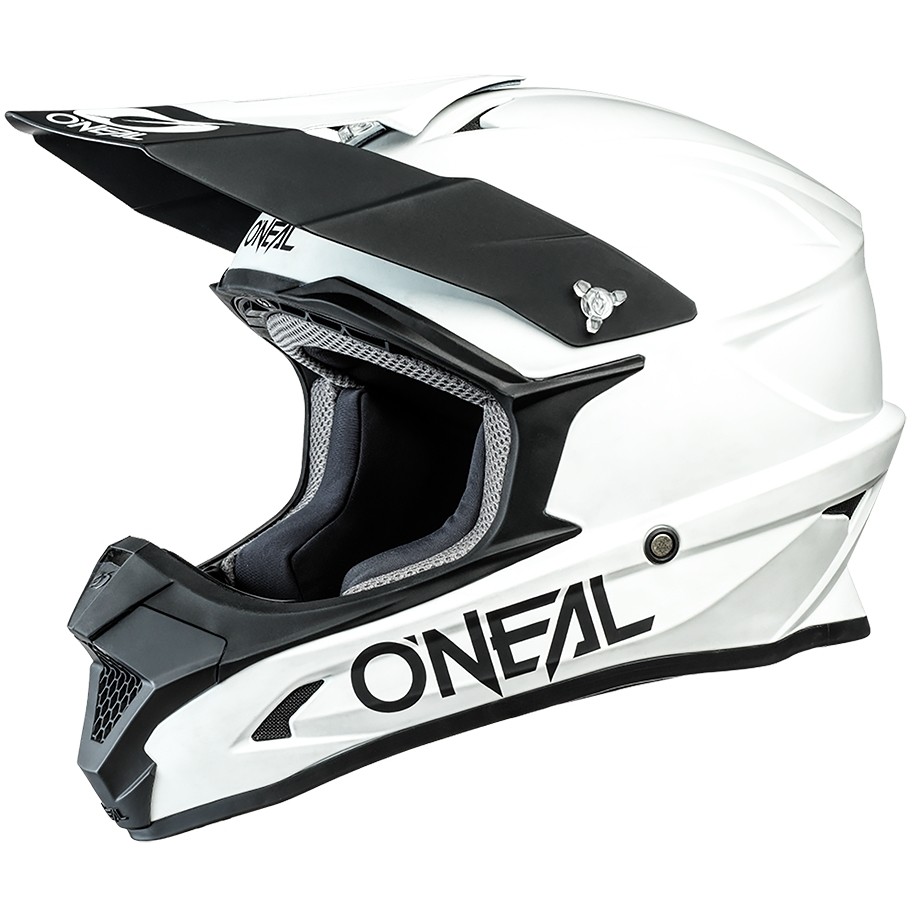 Casco Moto Cross Enduro Oneal 1Srs Helmetolid Bianco