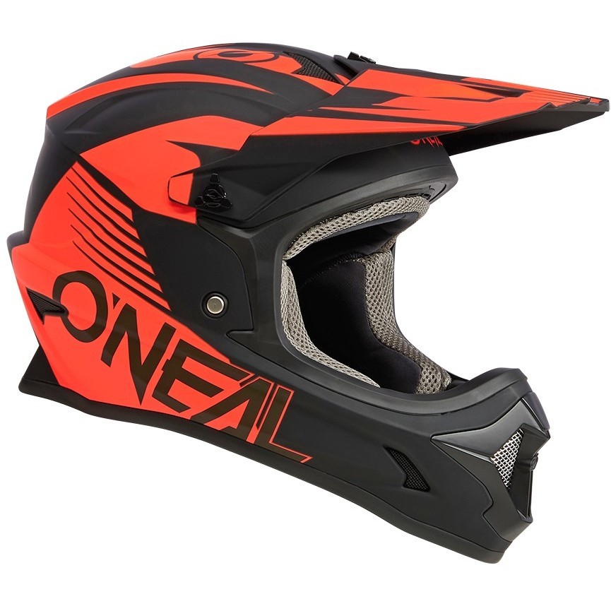 Casco moto cross Enduro Oneal 1SRS Youth Helmet STREAM V.23 Nero Rosso