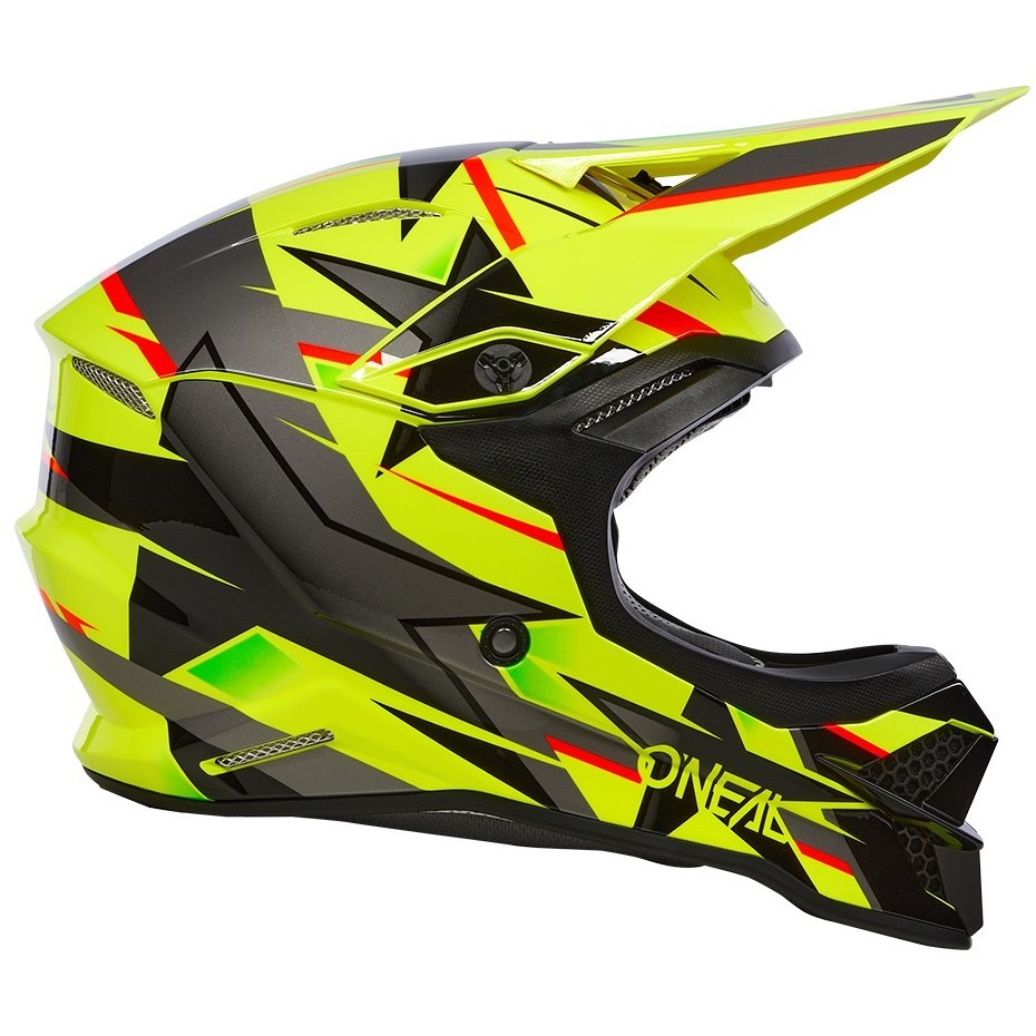 Casco moto cross Enduro Oneal 3SRS Helmet RIDE V.23 Nero Giallo