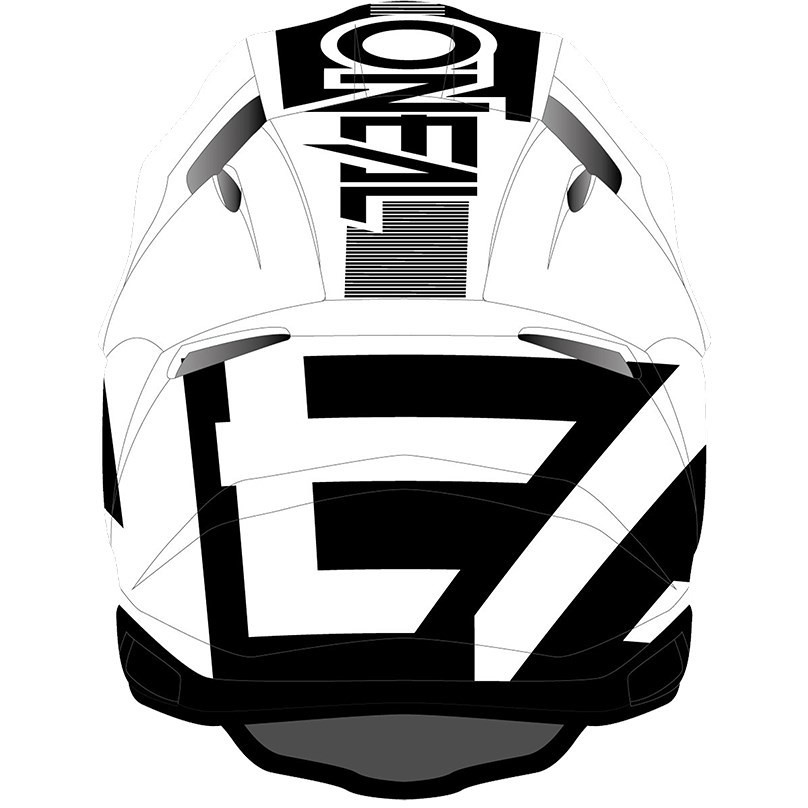 Casco Moto Cross Enduro Oneal 3Srs VERTICAL V.22 Nero Bianco