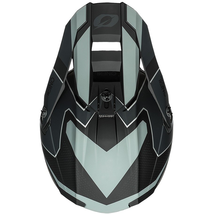 Casco Moto Cross Enduro Oneal 5Srs Polyacrylite Helmetleek Nero Grigio