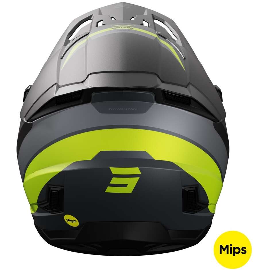 Casco Moto Cross Enduro Shot CORE CUSTOM Giallo Nero Opaco