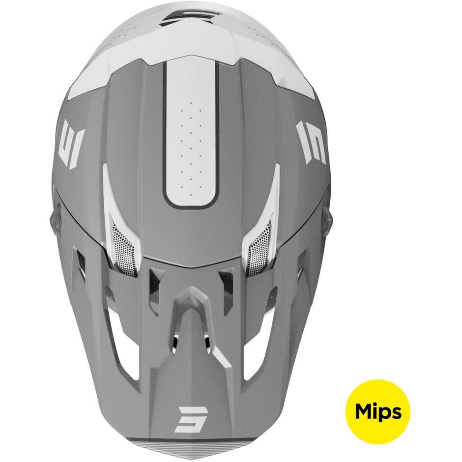 Casco Moto Cross Enduro Shot CORE HONOR Grigio Perla