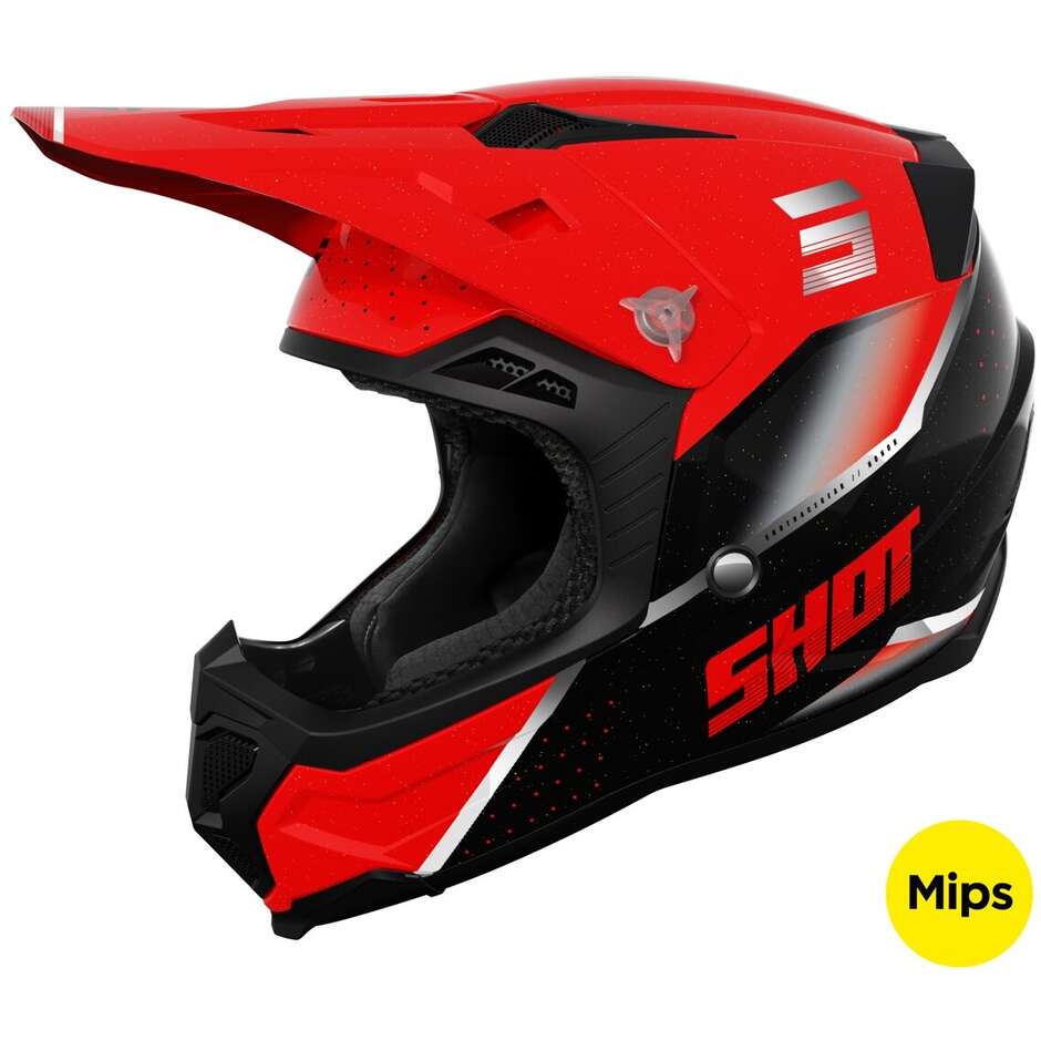 Casco Moto Cross Enduro CORE HONOR Rosso Perla taglia L