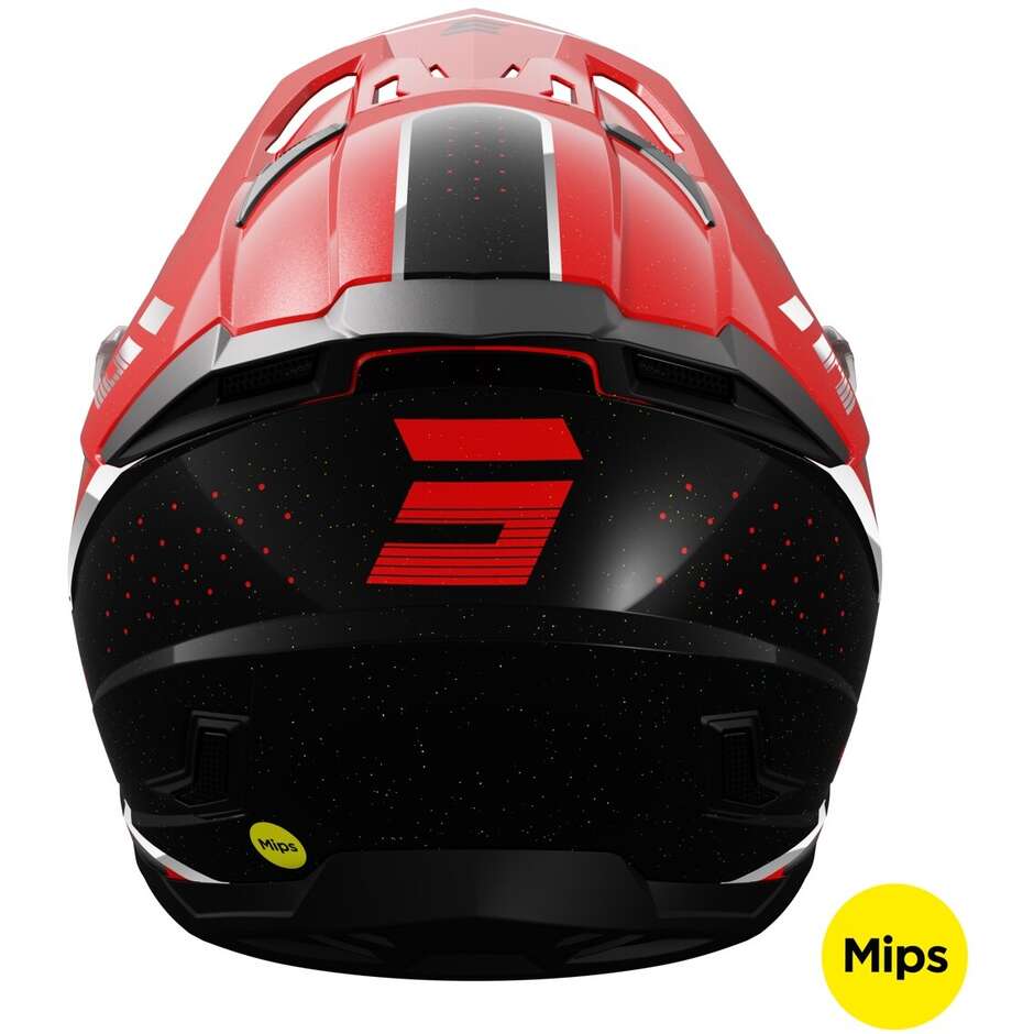 Casco Moto Cross Enduro Shot CORE HONOR Rosso Perla