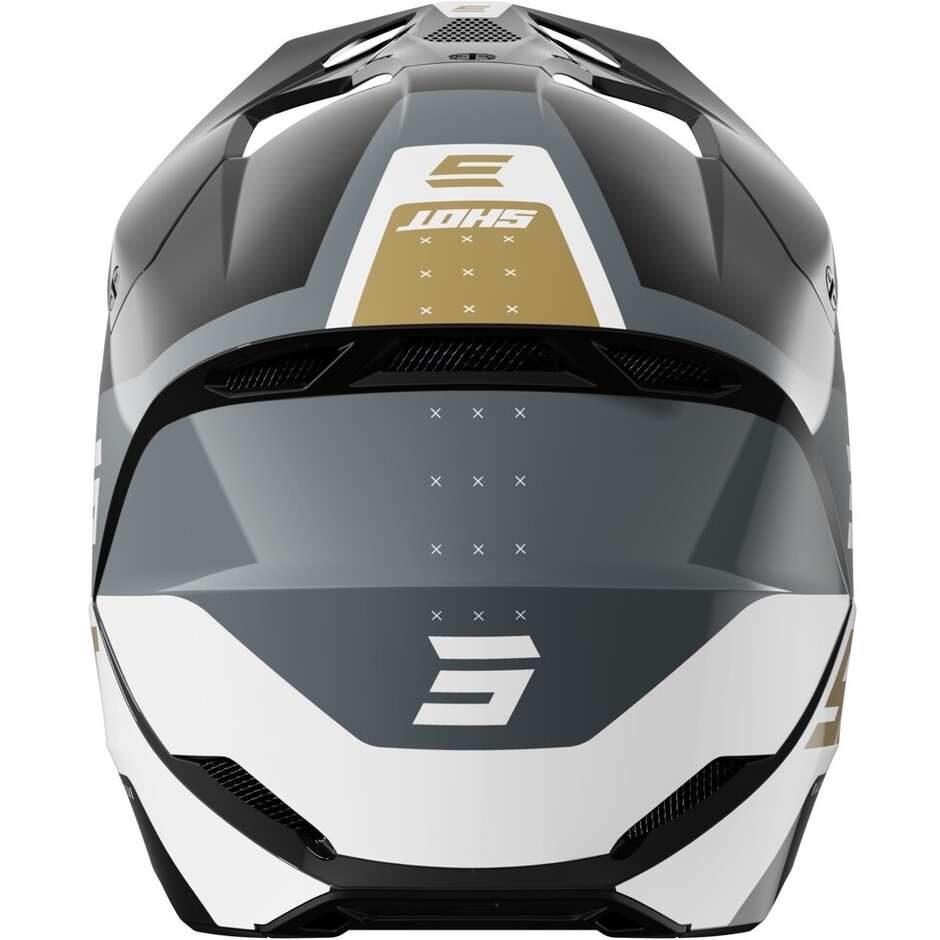 Casco Moto Cross Enduro Shot FURIOUS LEAGUE Oro Nero Lucido