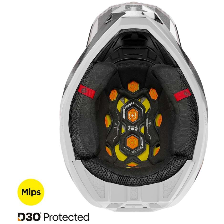 Casco Moto Cross Enduro Shot LITE ULTRA Arancio Perla