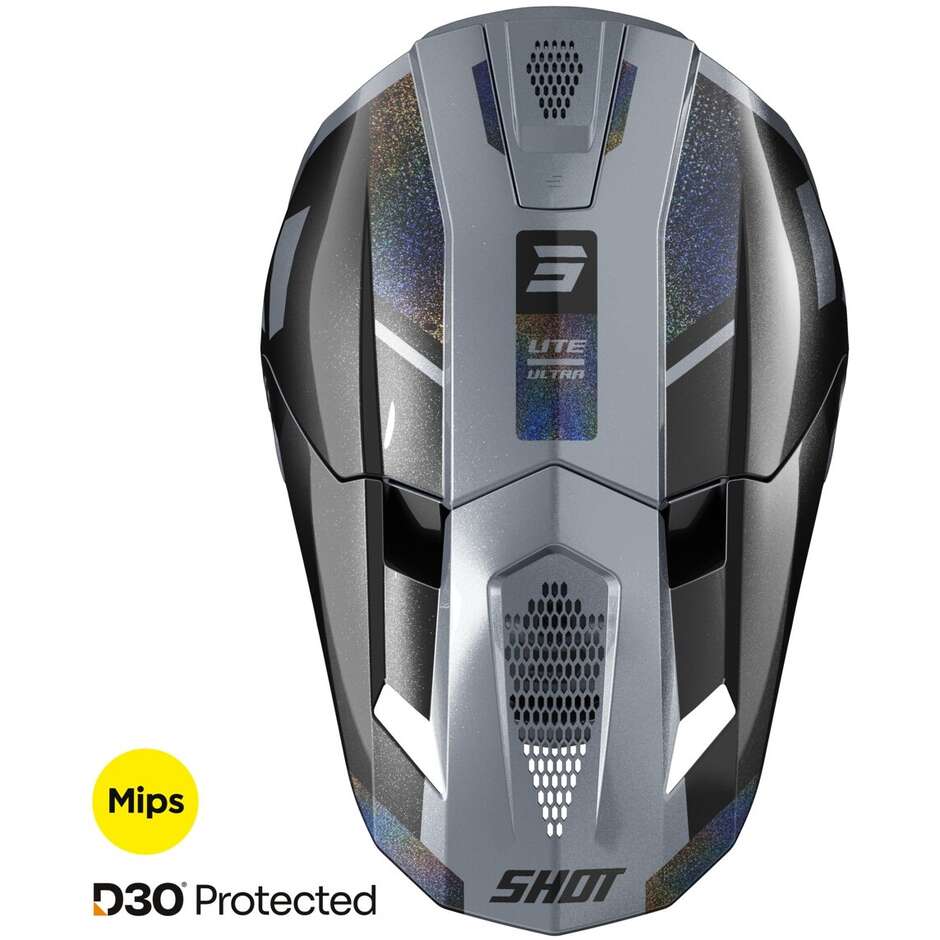 Casco Moto Cross Enduro Shot LITE ULTRA Grigio Perla