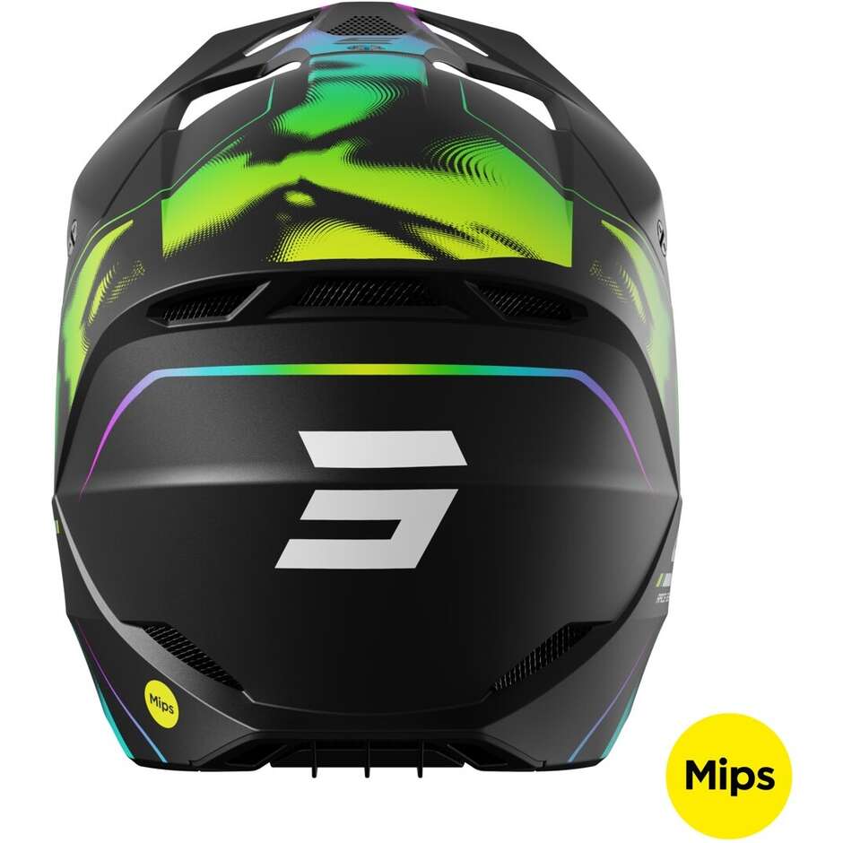 Casco Moto Cross Enduro Shot RACE NITRO Nero Opaco