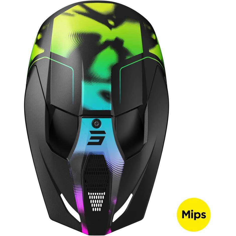 Casco Moto Cross Enduro Shot RACE NITRO Nero Opaco