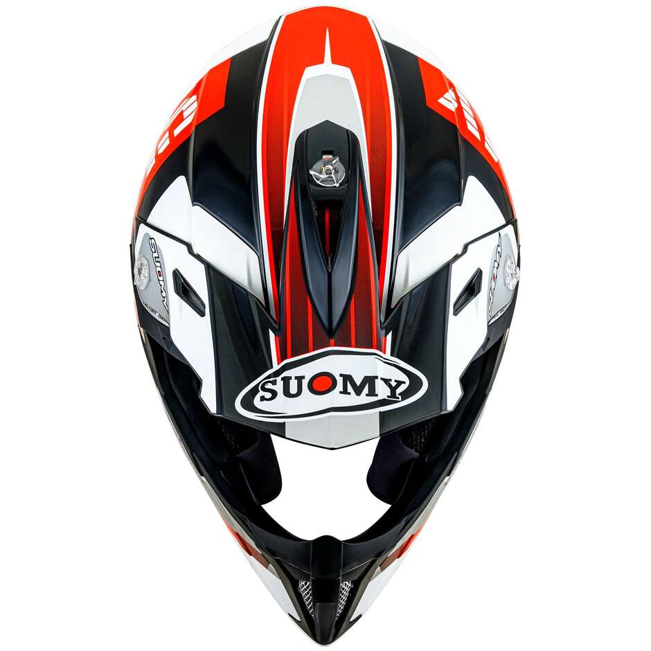 Casco Moto Cross Enduro Suomy X-WING AMPED Nero Rosso 