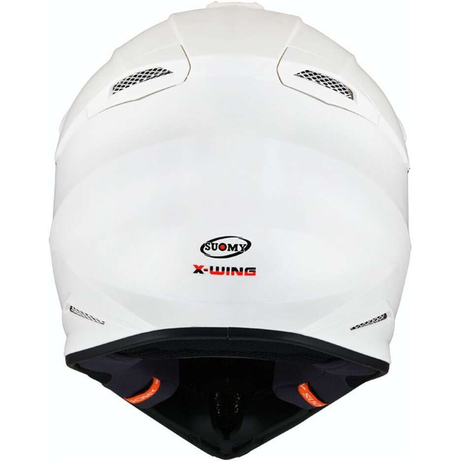 Casco Moto Cross Enduro Suomy X-WING PLAIN Bianco 