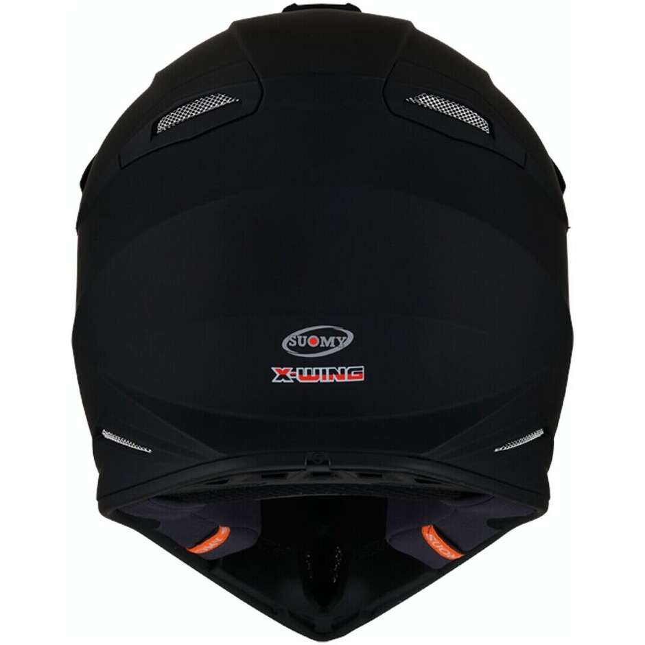 Casco Moto Cross Enduro Suomy X-WING PLAIN Opaco Nero 