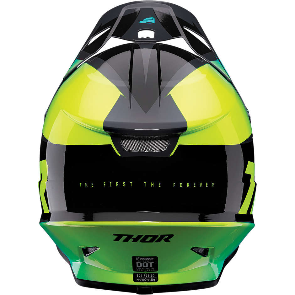 Casco Moto Cross Enduro Thor SECTOR Fader Acid Teal