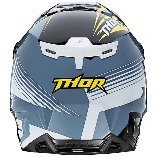 Casco Moto Cross Enduro Thor Verge Corner Helmet 2015 Giallo Grigio