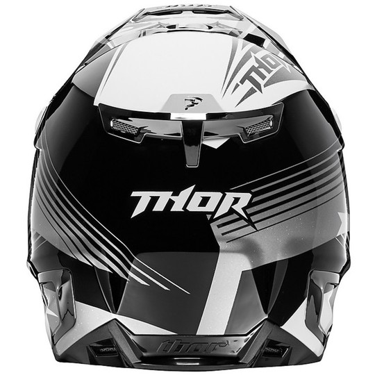 Casco Moto Cross Enduro Thor Verge Corner Helmet 2015 Nero Grigio