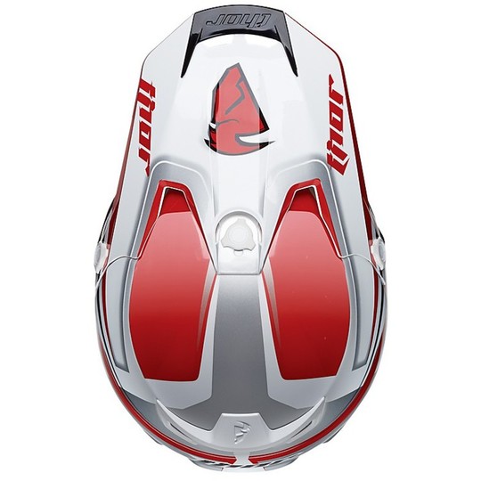 Casco Moto Cross Enduro Thor Verge Flex Helmet 2015 Bianco Rosso