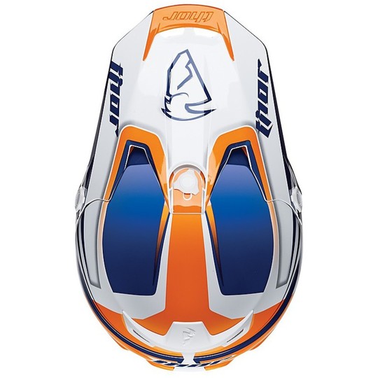 Casco Moto Cross Enduro Thor Verge Flex Helmet 2015 Blu Arancio