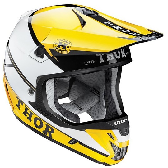 Casco Moto Cross Enduro Thor Verge Pro Gp Helmet 2015 Nero Giallo