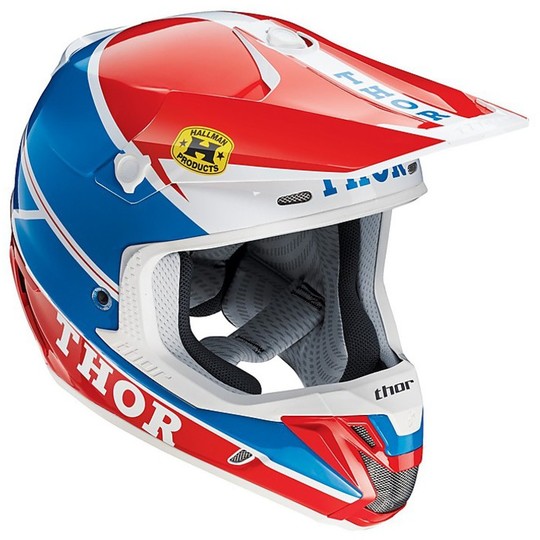 Casco Moto Cross Enduro Thor Verge Pro Gp Helmet 2015 Rosso Blu