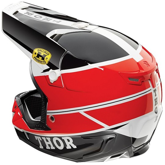 Casco Moto Cross Enduro Thor Verge Pro Gp Helmet 2015 Rosso Nero