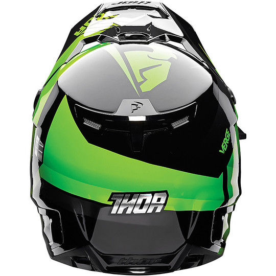 Casco Moto Cross Enduro Thor Verge Rebound Flo Green/Black