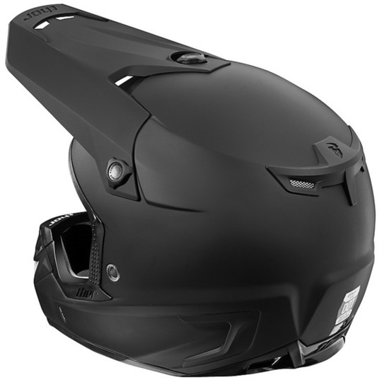 Casco Moto Cross Enduro Thor Verge Solid Helmet 2015 Nero Opaco