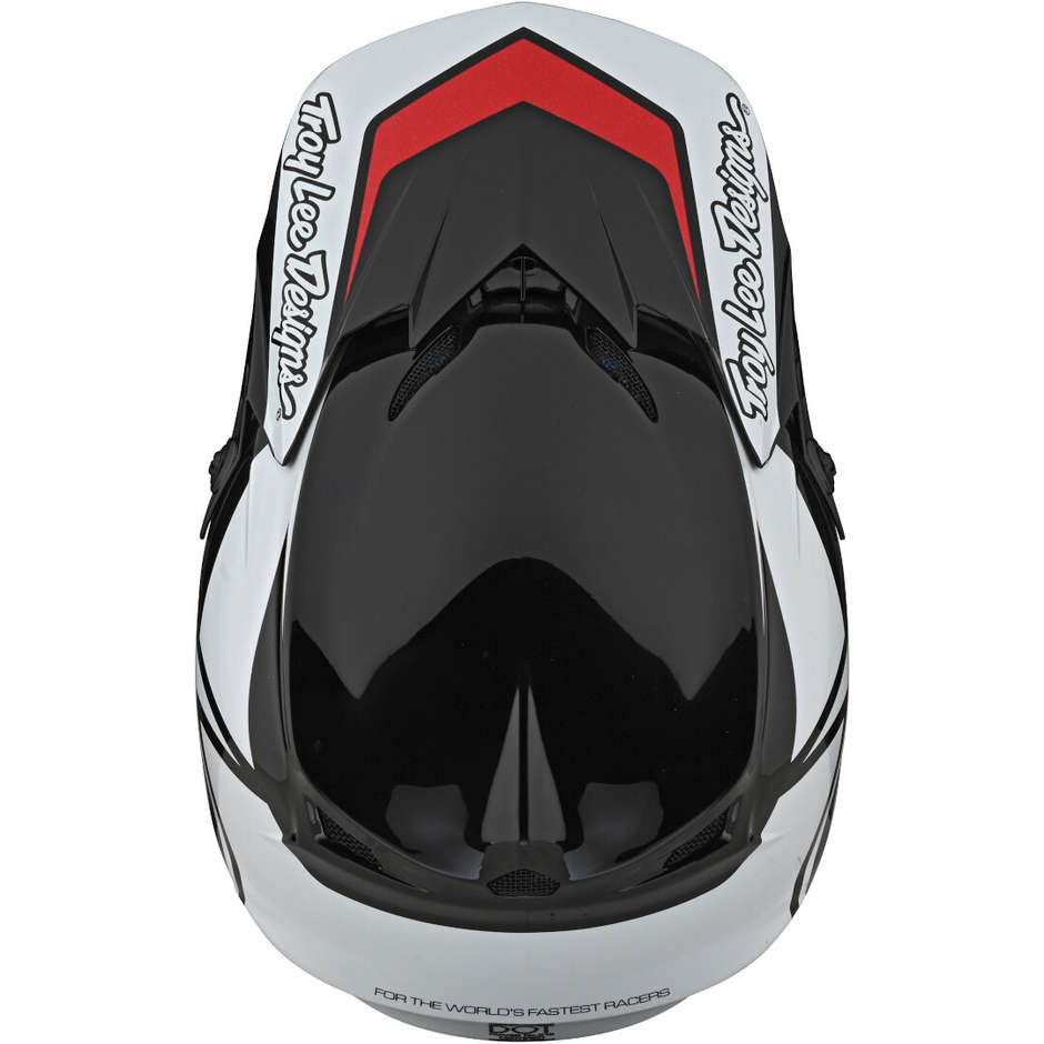 Casco Moto Cross Enduro Troy Lee Designs GP OVERLOAD Nero Bianco