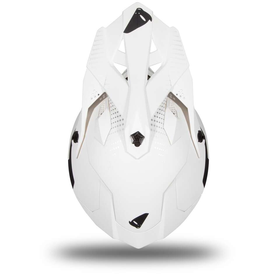 Casco Moto Cross Enduro Ufo INTREPID Bianco Opaco