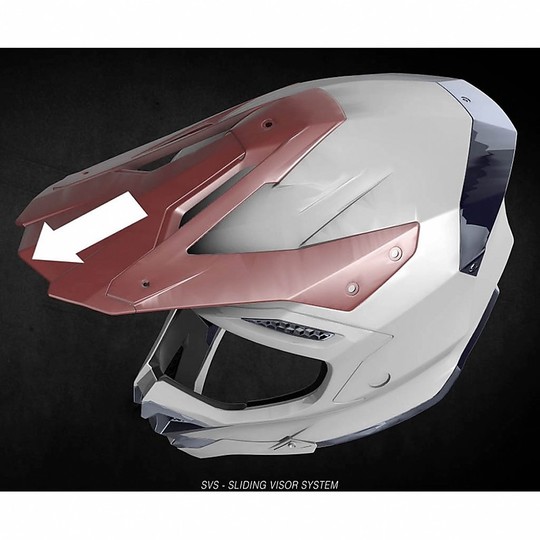 Casco Moto Cross Enduro UFO Red Diamond White