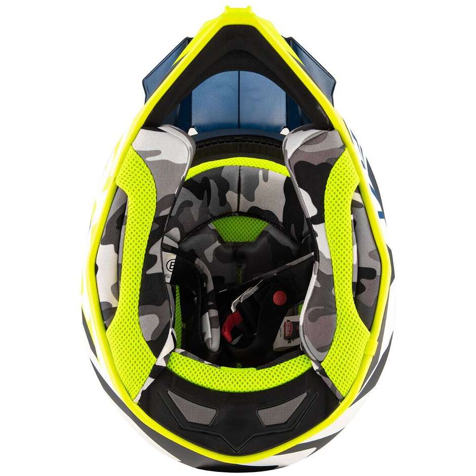 Casco Moto Cross Kappa KV49 R GREAT Nero Opaco Bianco