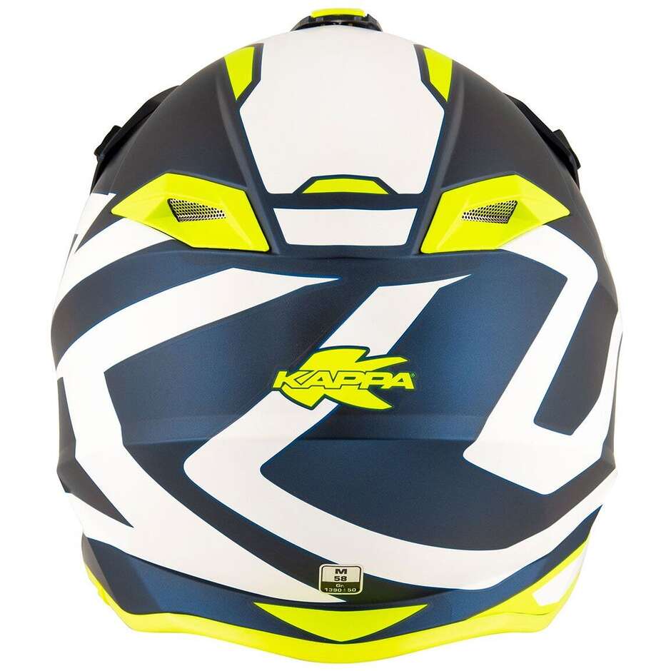 Casco Moto Cross Kappa KV49 R GREAT Nero Opaco Bianco