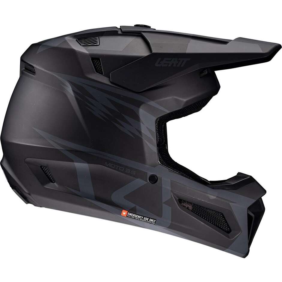 Casco Moto Cross Leatt KIT MOTO 3.5 V25 STEALTH Nero