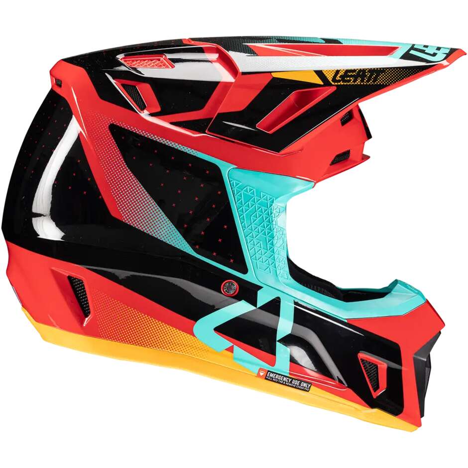 Casco Moto Cross Leatt KIT MOTO 7.5 V25 RED Rosso