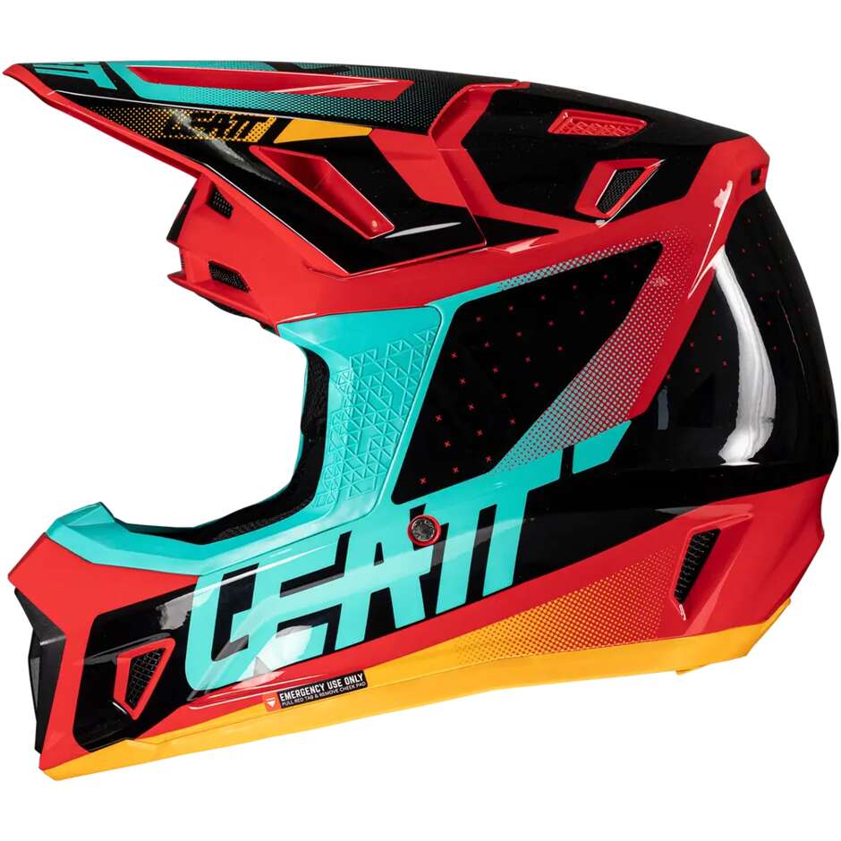 Casco Moto Cross Leatt KIT MOTO 7.5 V25 RED Rosso