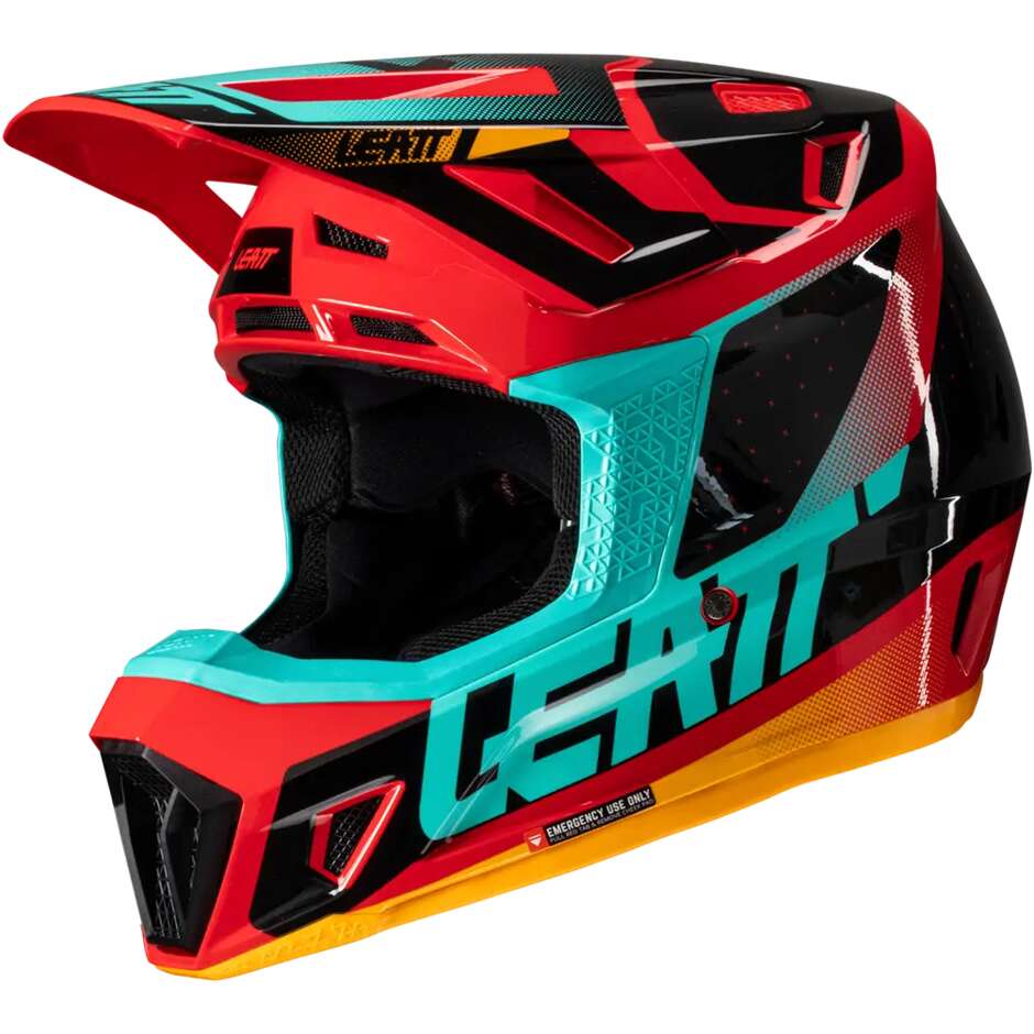 Casco Moto Cross Leatt KIT MOTO 7.5 V25 RED Rosso