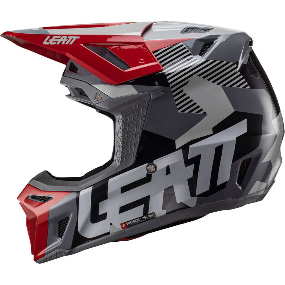 Casco Moto Cross Leatt KIT MOTO 8.5 V24 FORGE Grigio