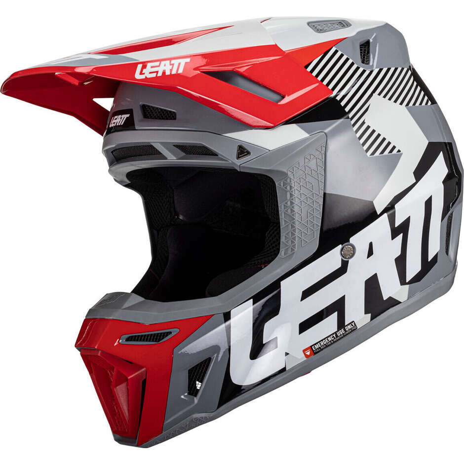 Casco Moto Cross Leatt KIT MOTO 8.5 V24 FORGE Grigio